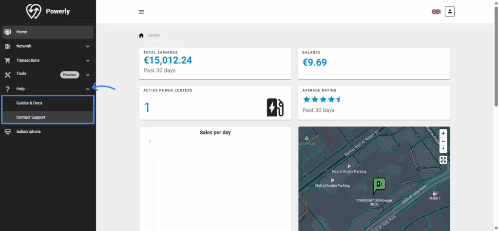 Powerly CMS: Access guides, tutorials, FAQs, and support contacts.