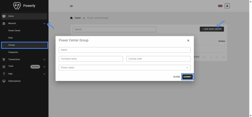 Organize chargers or users into logical sets and groups by Powerly Charging Management System