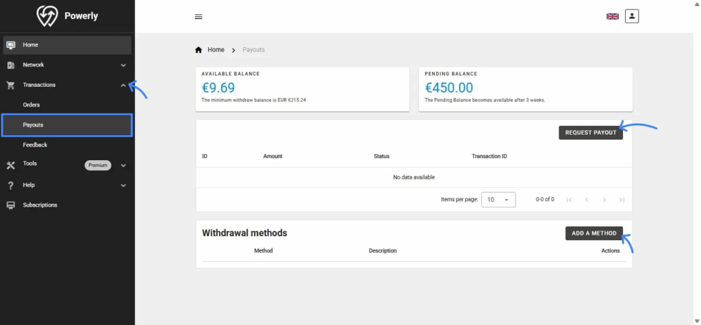 Manage, track, and withdraw earnings from shared chargers by Powerly Charging Management System
